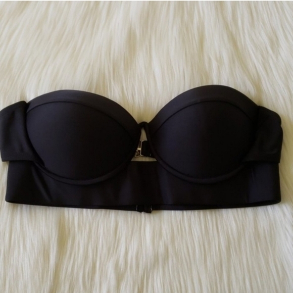 New Black Push Up Underwire Top Bikini Set Swimsuit Size L - Picture 5 of 8